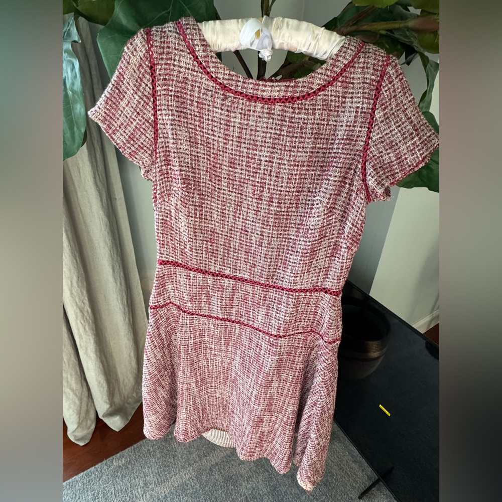 Banana Republic Tweed Maroon Dress Size 6